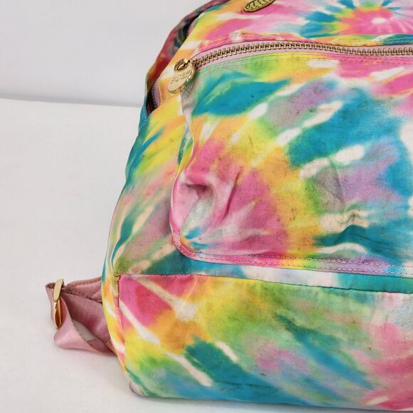 Stoney Clover Lane Tie Dye Nylon Backpack Pink Blue Yellow Pineapple Cloud Patch - Picture 11 of 16